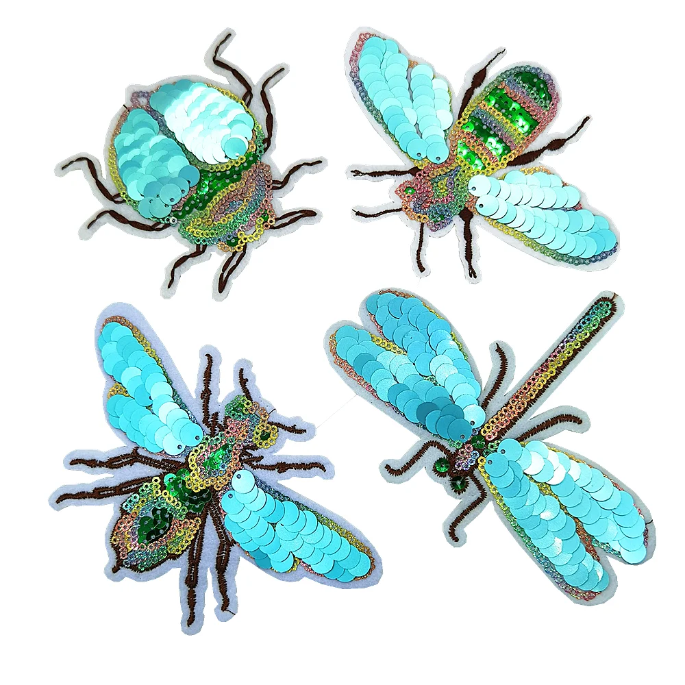 Αγορά Τέχνες, χειροτεχνίες & ράψιμο | 10pc Bees Sequin Embroidery Patch  Beetle Embroidered Applique Beaded Patches For Clothing Appliques Parches  Bordados Ropa AC1418