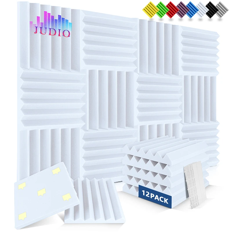 Wall Sticker 12 Pack, For KTV Studio Sound Absorbing Noise Canceling Sponge Wall, High Density Acoustic Foam Home Decoration-animated-img