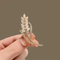 Luxury Crystal Zircon Maple Leaf Brooch For Women Shiny Rhinestone Tulip Flower Brooches Pin Banquet Wedding Party Charm Jewelry preview-2