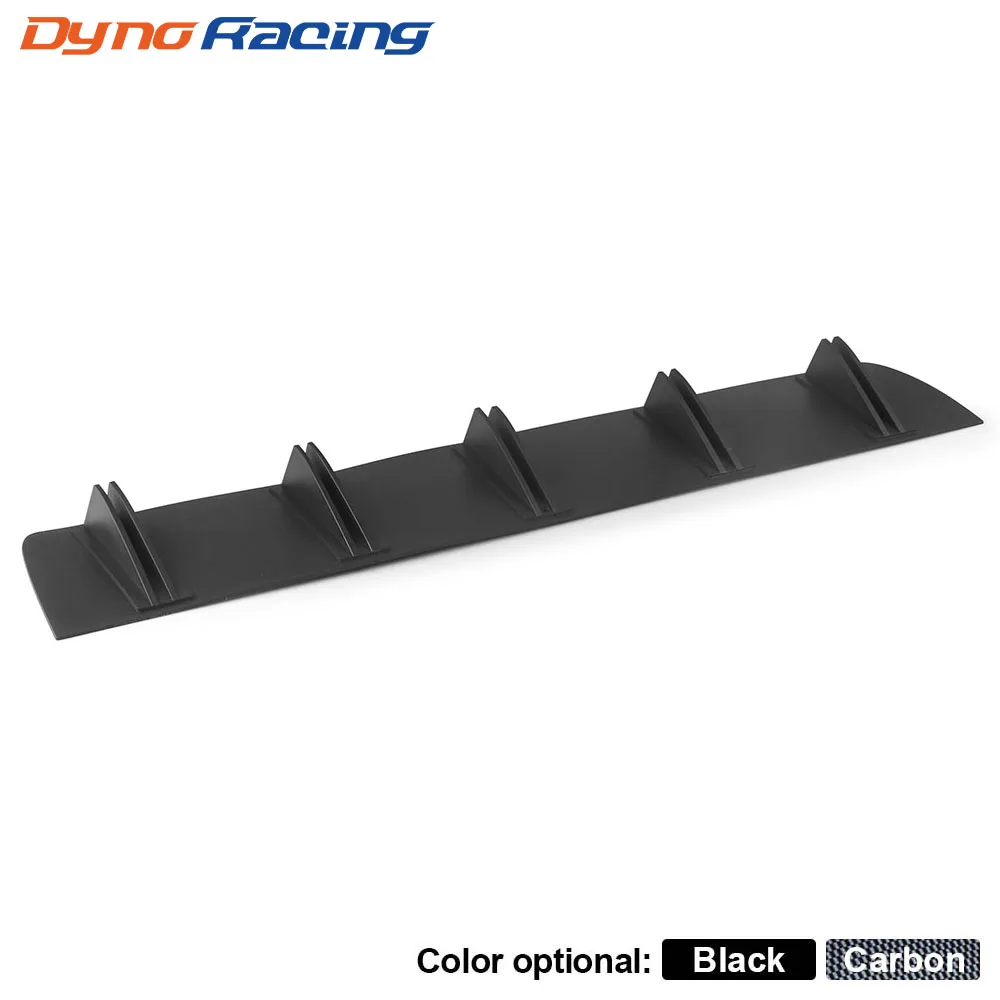 Rear Bumper Lip Diffuser 5 Fin Universal Car Rear Bumper Chassis Black Spoiler Shark Fin Car Modified Styling Accessories-animated-img