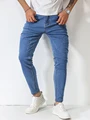 High Street Fashion Scratched Slim fit Jeans Man Pants Students Harajuku Streetwear Sky Blue Casual Daily Pants Male Trousers preview-4
