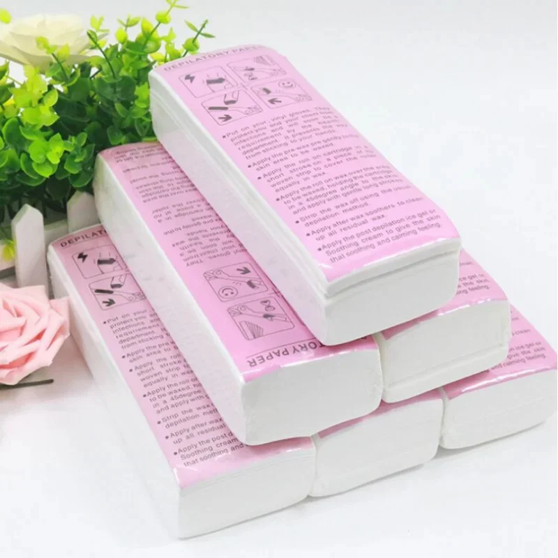 200/100PCS Women Men Hair Removal Wax Paper Nonwoven High Quality Body Leg Arm Hair Removal Epilator Wax Strip Paper Roll-animated-img