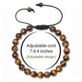 3 Style 8mm Natural Tiger Eyes Lava Rock Protection HANDMADE Bracelet Men's Gift preview-4