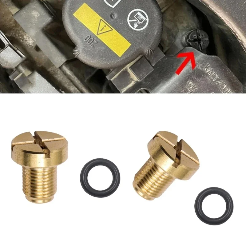 Durable Brass Coolant Expansion Screw Reliable Water Drainage Screw 17111712788 Replacement Suitable for E36 E39 E46-animated-img