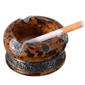 מגש מאפרה וינטאג 'עץ בעבודת יד עישון טבק סיגריה מאפרה מארז מגש לעישון ביתי 1 סט 3 אינץ '