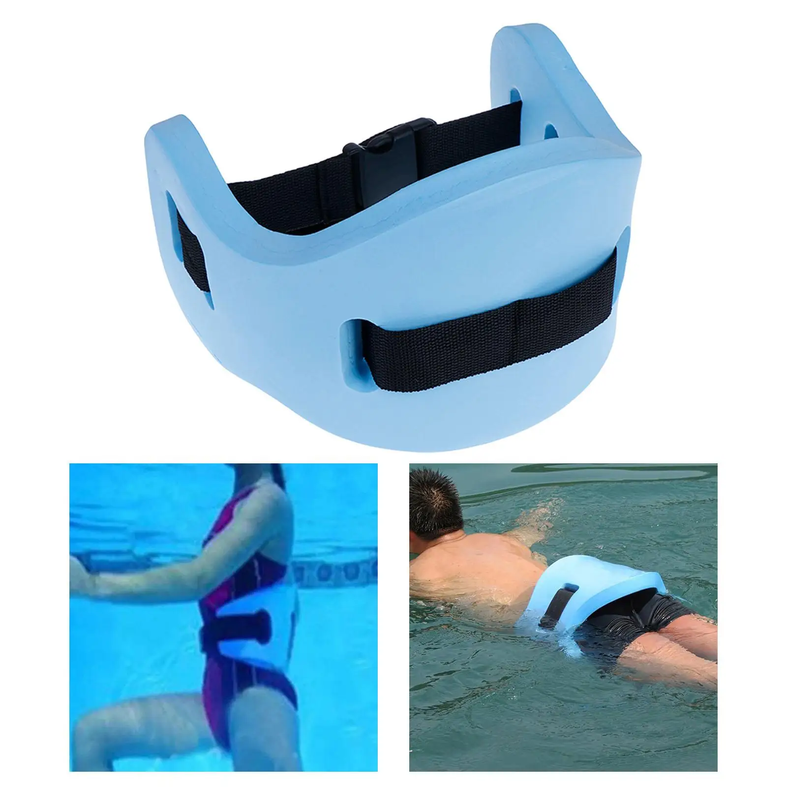 Swimming Waist Belt Swim Training Belt Kick Board Back Flotation Learning Gear EVA Buoyancy Waistband for Adults Children Kids-animated-img