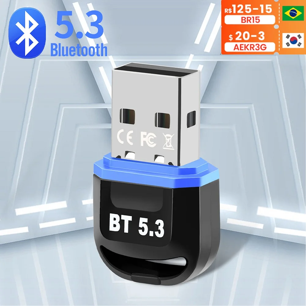 USB Bluetooth 5.3 5.1 Adapter USB Bluetooth Receiver 5.0 Dongle Adapter for PC USB Transmitter For Wireless Speaker Audio Mouse-animated-img