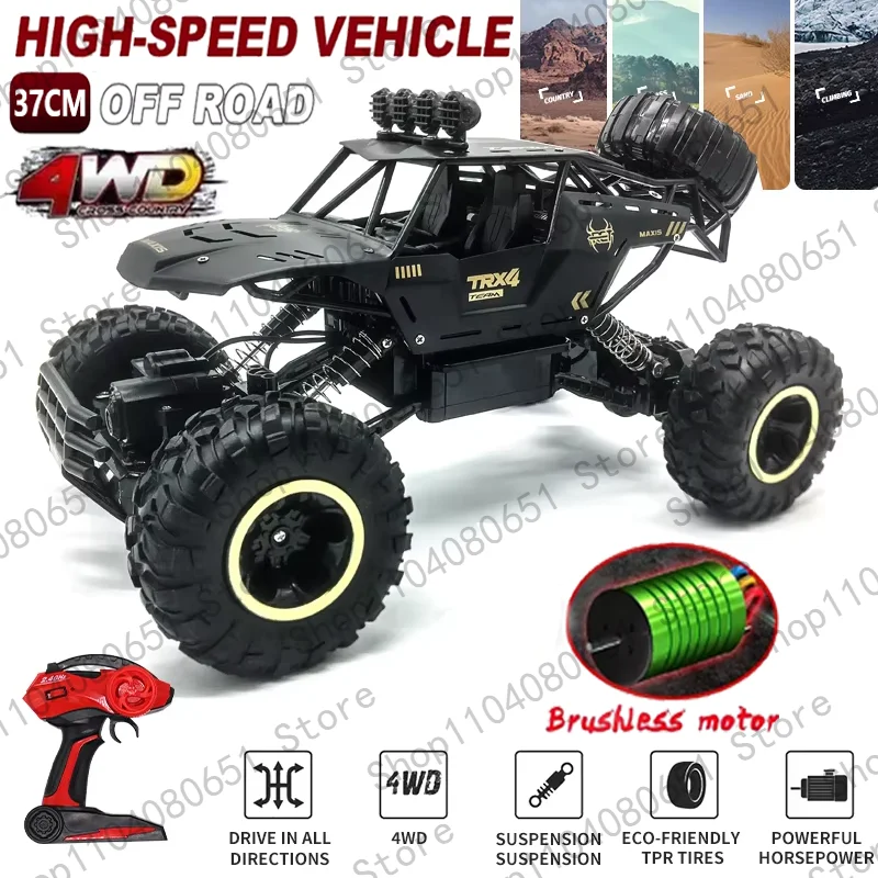 RC Car 4WD Off Road 4x4 Remote Control Cars 37CM 2.4G Radio Buggy Truck Racing High Speed Drift with Led Lights Toy Gift for Boy-animated-img