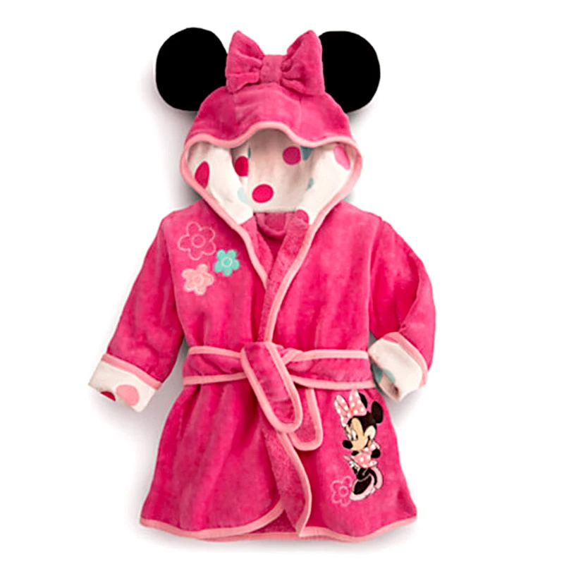 New Autumn and Winter Children Pijama Minnie Infantil Kids Warm Pajama Girl flannel Pyjamas Baby Girls Animal Sleepwear Robe-animated-img