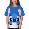 Hot Sale Kids Clothing Cartoon Tee Cute Children's T-shirt Stitch Printed Boys Short Sleeved Summer Casual Girls T Shirts Top