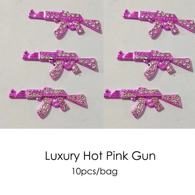  3D Metal Gun Nail Charms Alloy Weapon Nail Charm Luxury Diamond  Gun Charms For Nails Gun Nail Jewels For Nail Art Decoration Rhinestones  Nail Accessories DIY Nail Art Tools Nail Supplies 