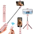 Wireless Selfie Stick Tripod Stand with Detachable Remote for iPhone Mobile Phone Tiktok Live Streaming preview-1