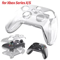 כיסוי מגן קשיח עבור בקר Xbox Series X/S כיסוי מגן מארז מעטפת עור שקוף נגד החלקה עבור Xbox Series X/S