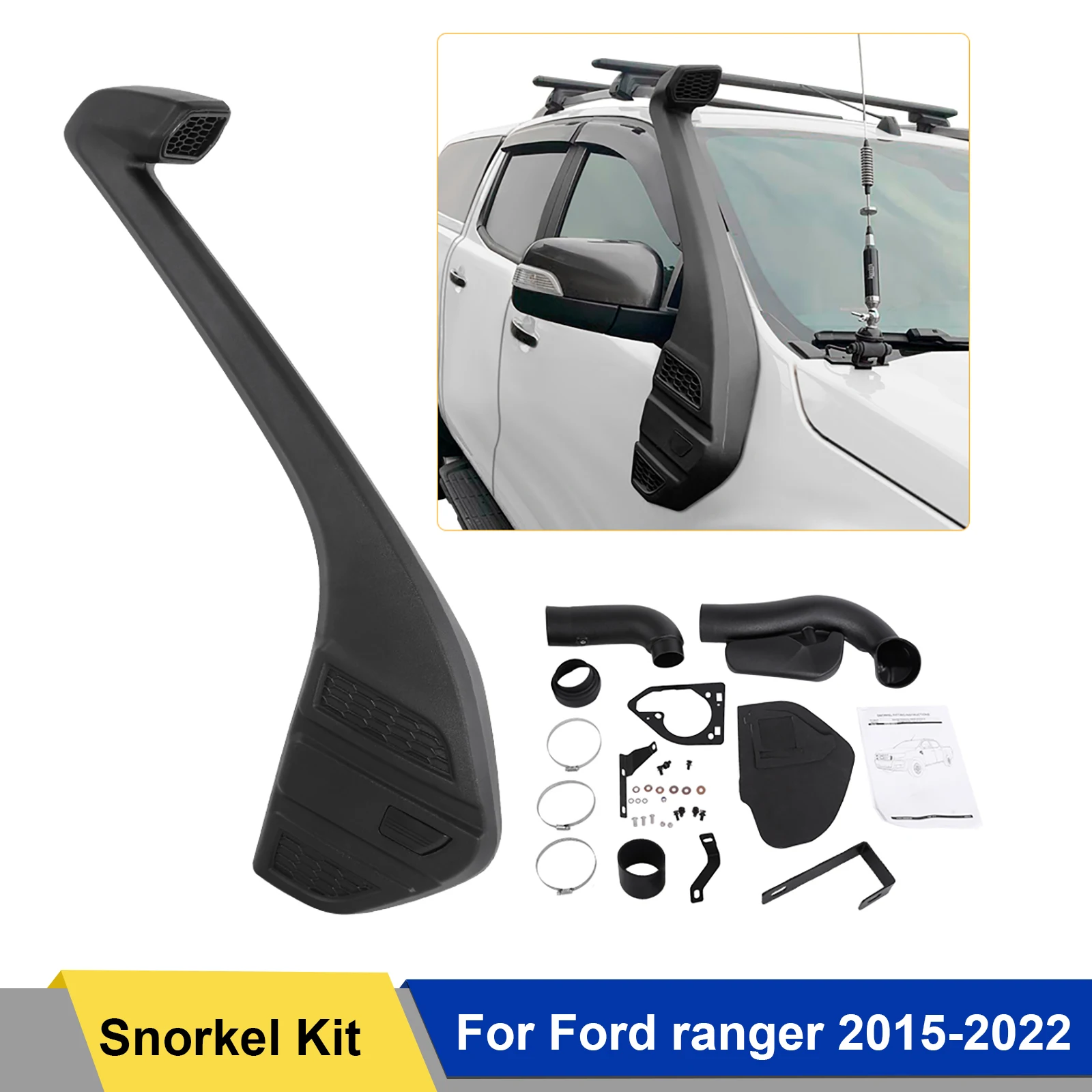 4x4 Pickup Air Raise Intake Snorkel For Ford Ranger 2015-2021 T7