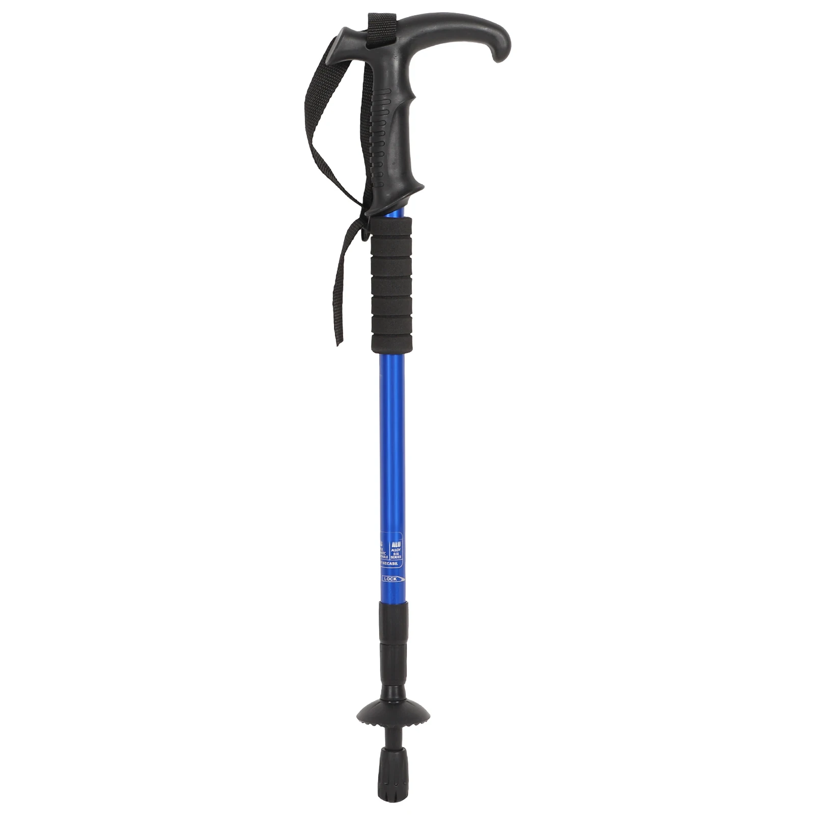 3 Section Portable Hiking Pole Aluminum Alloy Adjustable Heigh Walking Stick Shock Resistant Mountaineering Pole-animated-img