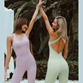 S-XL Seamless One-Piece Yoga Suits Women Jumpsuits Nylon High Stretchy Sports Overalls Rompers Gym Workout Clothing Sportswear