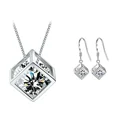 925 Sterling Silver Sakura Dolphin Zircon Elegant Jewelry Set Women's Earrings Necklace High Quality Jewelry preview-1