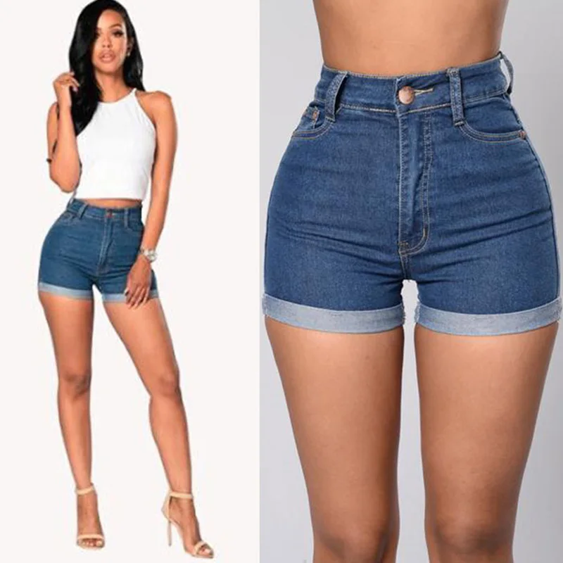 Casual Skinny Denim Womens Short mujer 