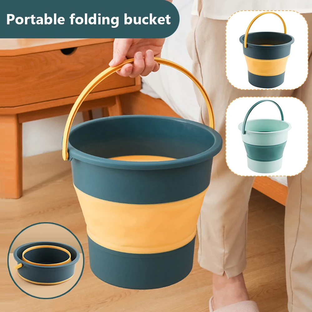 Pompotops Collapsible Bucket, Portable Sink, 12L Portable Foldable Water  Bucket Fishing Bucket Folding Water Container For Travelling Camping Hiking  Fishing Washing 