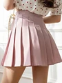 ZOKI White Women Pleated Skirts Summer High Waist Zipper Girls Dancing JK Mini Skirts Black Fashion Student A Line Faldas 2023 preview-2