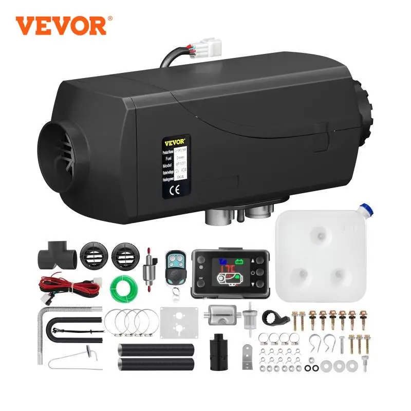 VEVOR 5KW Car Heater 12V Air Diesel Heater for Bus Auto Boats Yacht Motorhome Trailer Trucks RV 5000W Air Diesel Parking Heater-animated-img