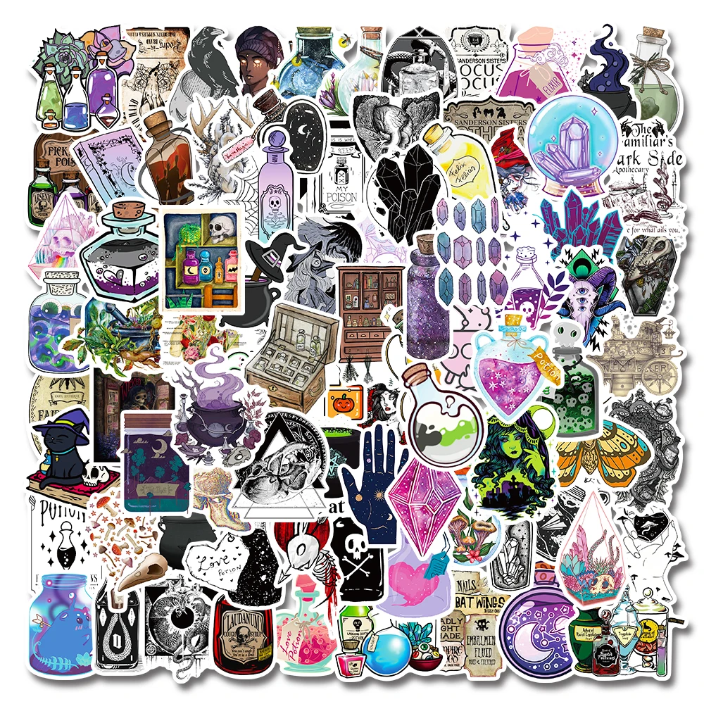 Bohe Witchy Apothecary Moon Graffiti Stickers Witch Sticker