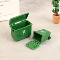 1Set 1:12 Dollhouse Miniature Trash Can Toy Mini Sanitation Trash Cans Model Simulation Garbage Curbside Trash Bin Kid Toys Gift preview-5