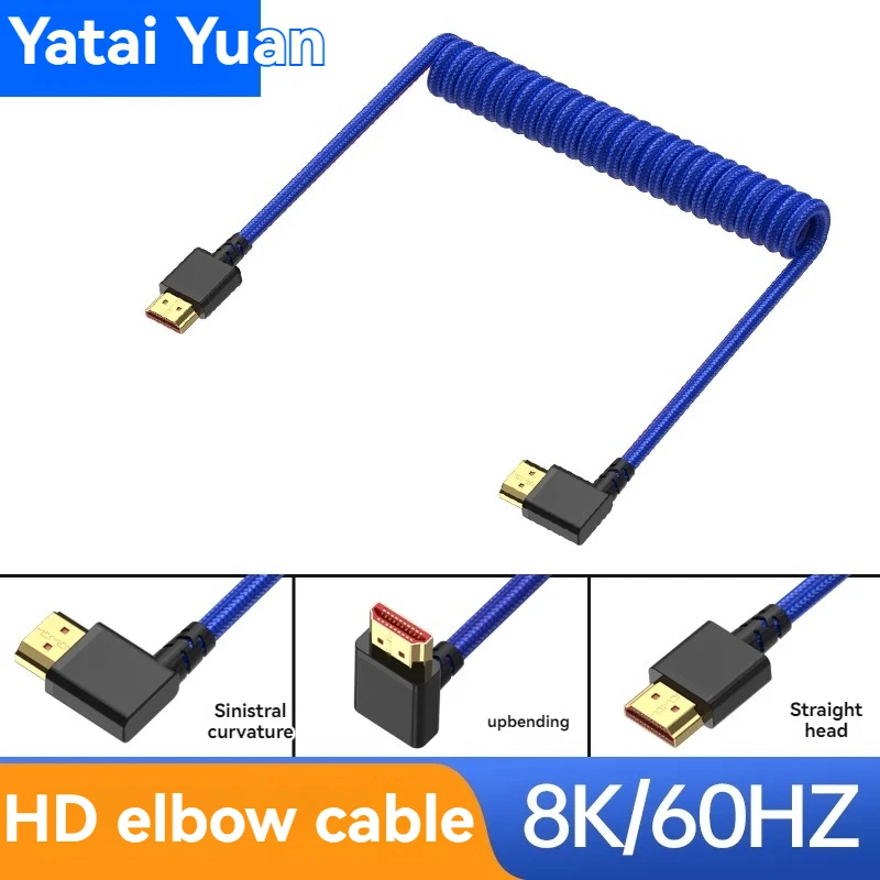 8k Hd2.1 Color HDMI-compatible Spring Wire Elbow Photography for Z Cam Sony FS700 Camera to Atomos Ninja V / BM5 Monitors 4K-animated-img