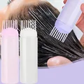 170ml Professional Salon Hair Oil Applicator Bottle Hair Dye Refillable Bottle Comb Plastic Dispensing Hairdressing Styling Tool