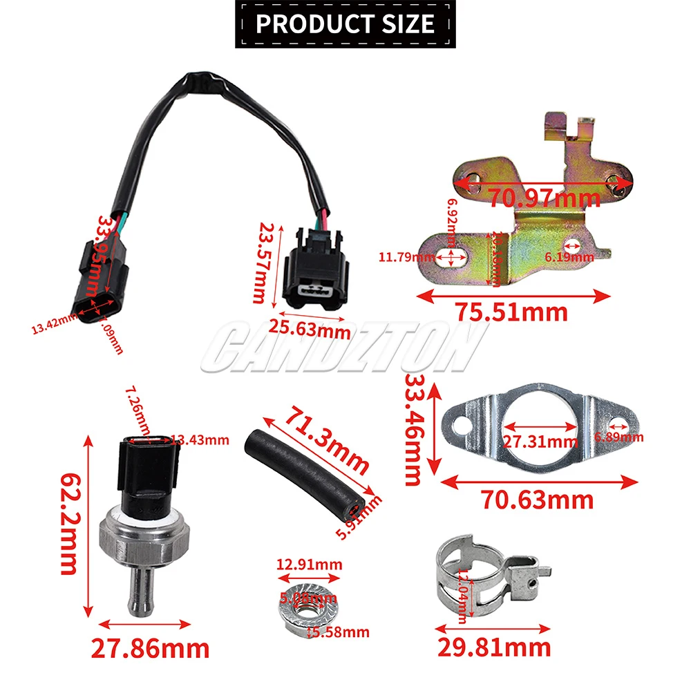 For MAZDA 3 6 Cx3 CX-5 KF KE Diesel Exhaust Gas Pressure Sensor Kits SHY618W00 SH0218211-animated-img