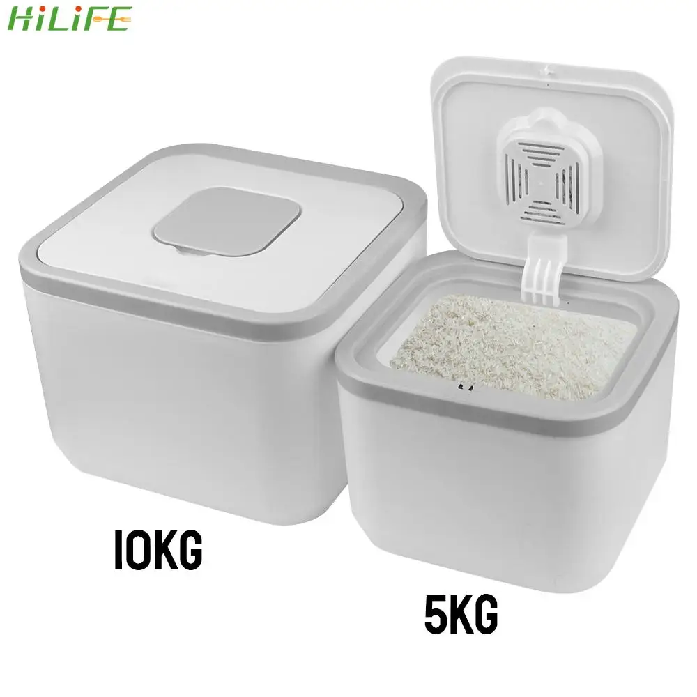 5KG Kitchen Container Bucket Insect-Proof Moisture-Proof Rice Box Grain  Sealed Jar Pet Dog Food Store Box-A