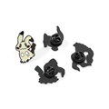 4 pcs Cartoon Animal Breast Brooch Set Funny Mimikyu Enamel Pin Wallet Backpack Clothes Jewelry Metal Emblem Accessories Gift preview-1