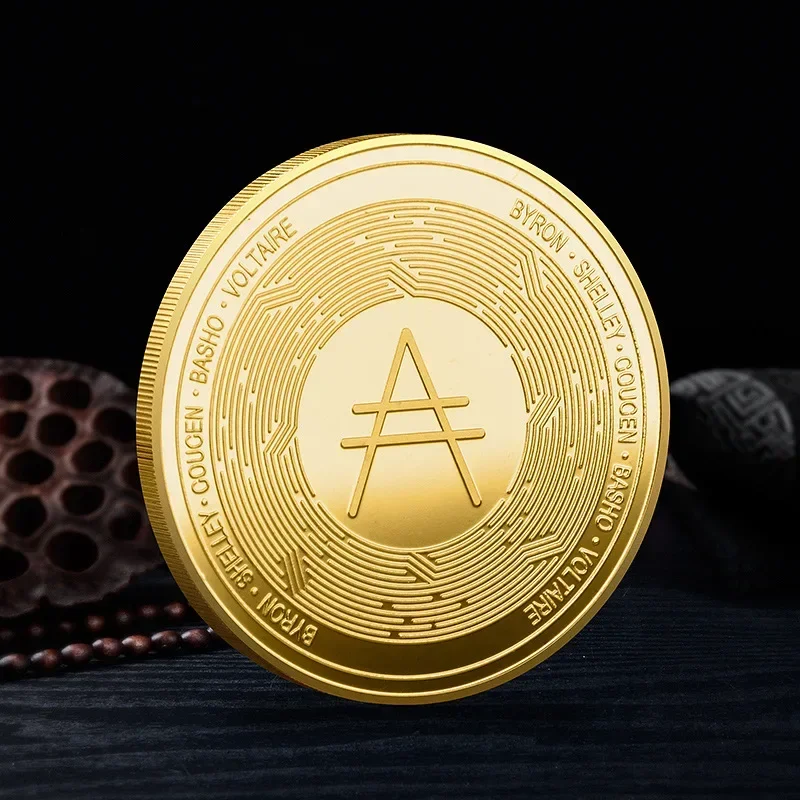 Ada Cardano Golden Plated Souvenir Coin Cardano Cryptocurrency  Collectible Coin Creative Gift-animated-img