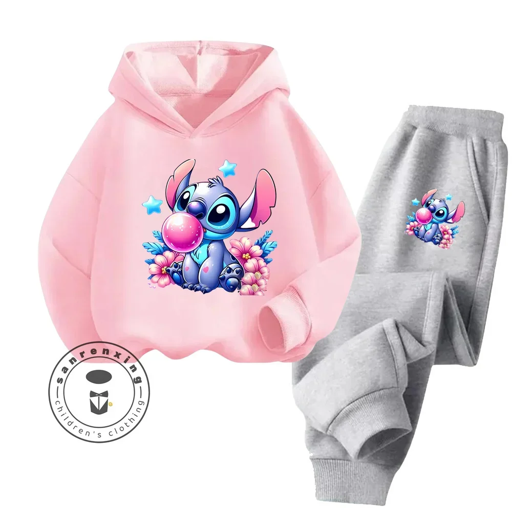 Cheap Popular Simple Stitch Long Sleeve Boy Girl Casual Wear Fun Graphics Everyday Style Energetic Spring Fall Sweatshirt Set-animated-img