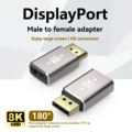 DP male-to-female 90 degree right Angle Elbow Computer Graphics Card Display Displayport converter 4K144hz HD steering head 8k preview-4