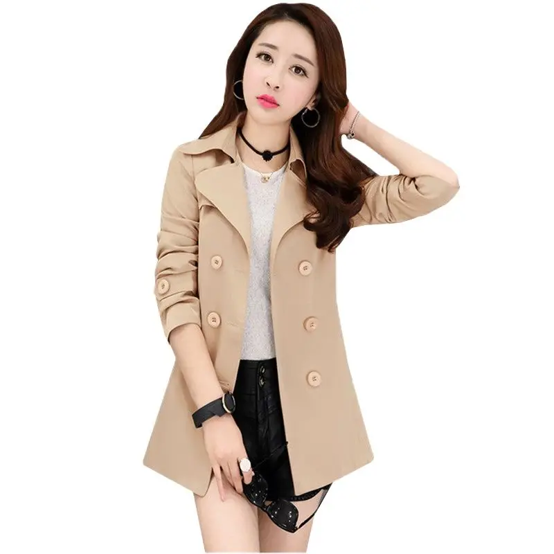 UHYTGF Thin Trench Coat Women 