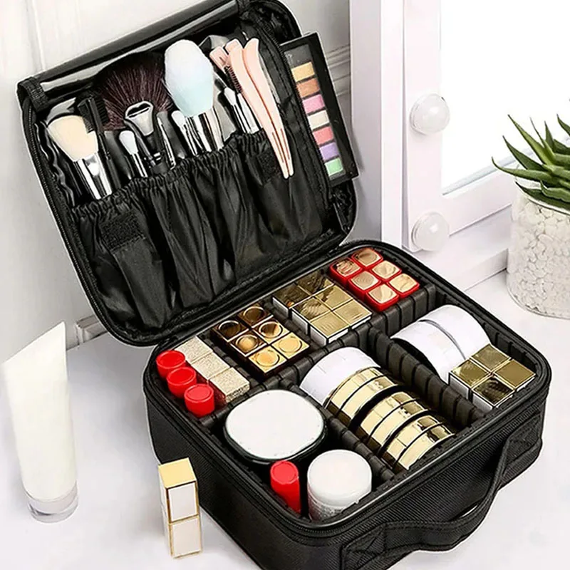 New Makeup Bag for Women Travel Waterproof Necessary Beauty Brush Embroidery Tool Storage Cosmetic Case Professional Makeup Box-animated-img
