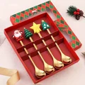 2/4/6Pcs Christmas Fork And Spoon Set,Stainless Steel Creative Tableware,Coffee Tea Dessert Forks And Spoons Gift Set preview-4