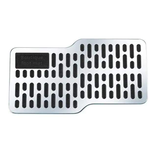 Stainless Steel Car Wear-resistant Pedal Thickened Pedal Board Main Cab Metal Repair Protective Foot Mat-animated-img