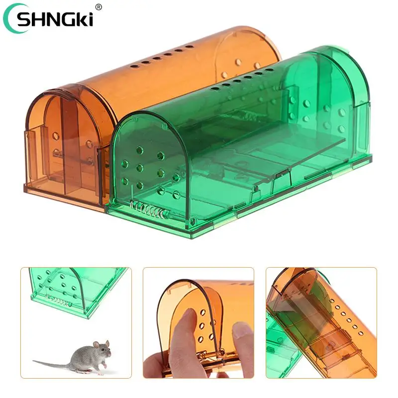 1Pc Smart Self-locking Mousetrap Safe Firm Transparent Household