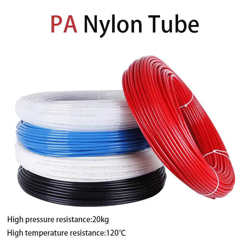 10m Nylon Tube PA Pneumatic Hose Compressor Hose Air Oil PA11-6 Pipe 4mm 6mm 8mm 10mm 12mm Pipe Air Line Hose for Compressor PA6-animated-img