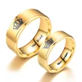 Gold Colour King Queen Crown Stainless Steel Couple Rings for Lovers Promise Men Women Valentine's Day Gifts preview-1