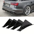 Curved-shaped Rear Bumper Lip Diffuser 4pcs Shark Fins Aprons Cover Stickers For Civic Sedan 4Dr 2016-2020 Decora Accessory preview-1