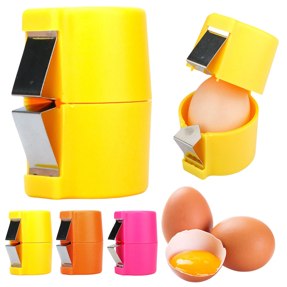 Egg Shell Opener Eggshell Cutter Multifunctional Handheld Egg Cracker Tool Eggs Breaker Handy Egg Separator for Camping Cooking-animated-img