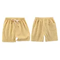 Toddler Boy Shorts Cotton Linen 2024 Solid Children's Shorts for Girls Baby 3 to 6 9 12 18 24 Months Summer Short Pants Bottoms preview-3