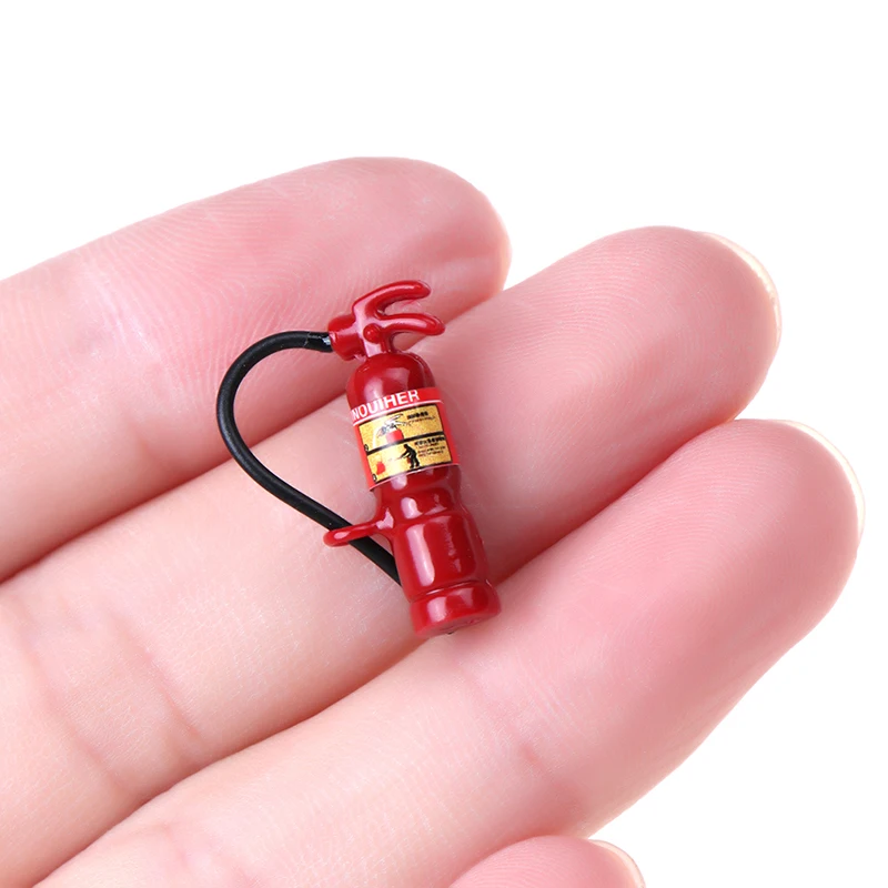 1PCS Cute Mini 1:12 Scale Miniature Dollhouse Fire Extinguisher Play Doll House Furniture Decor Accessories Toy-animated-img