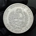 Uruguay 1917 UN Peso Antique Commemorative Coin, Replica Original Old Money Challenge Medal, Christmas Gift for Customers preview-2