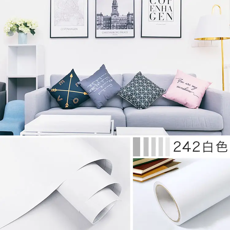 PVC Self Adhesive Wallpaper Marble Stickers Waterproof Heat