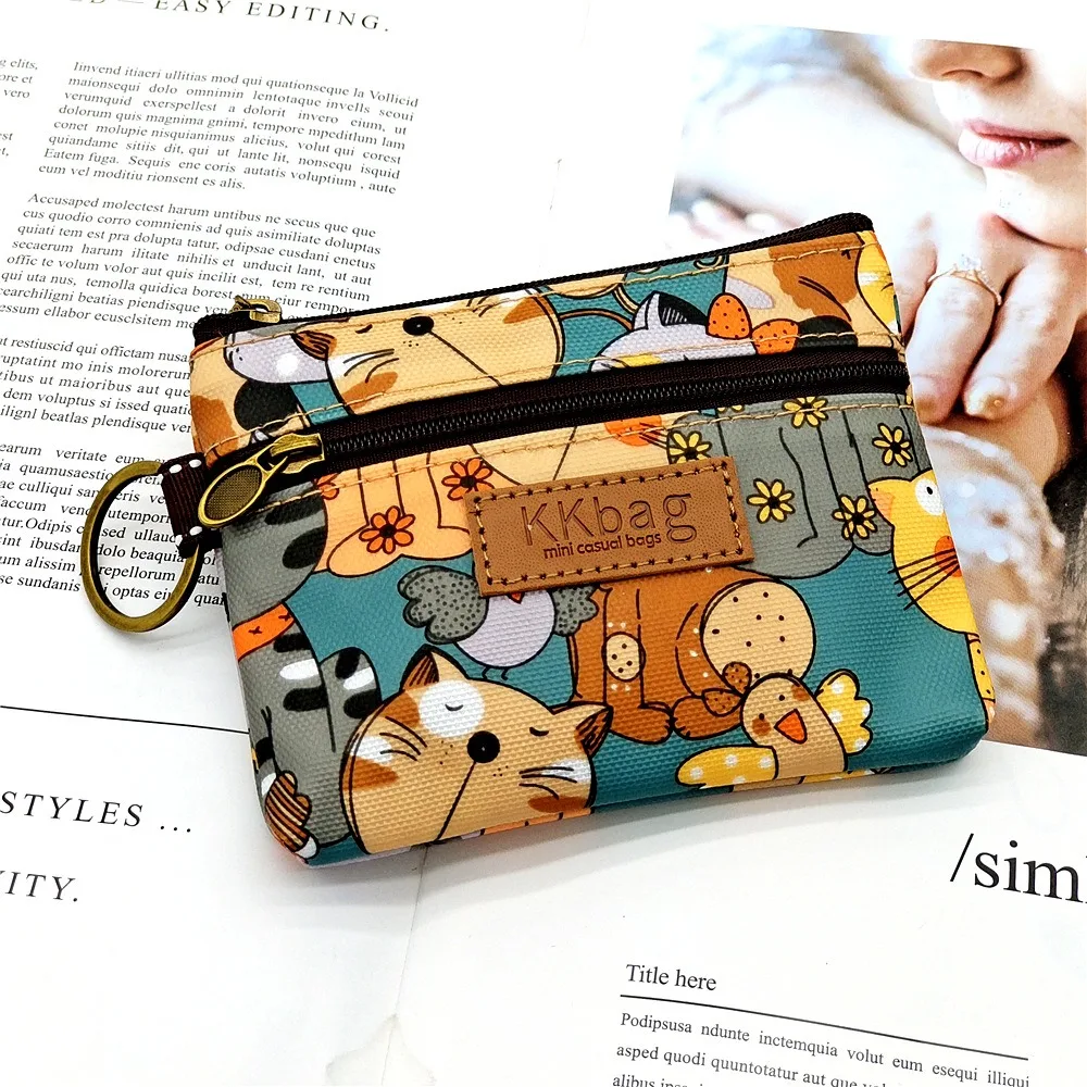 Cute Animals Wallet Zipper Purse Cartoon Small Coin Purse Lightweight Storage Bag Money Bag Key Card Holder For Student Women-animated-img