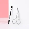 Black Eyebrow Trimming Scissors Stainless Steel Tweezers Eyebrow Scraping Eyebrow Comb Razor Eyebrow Clip Makeup Tools Sets preview-5